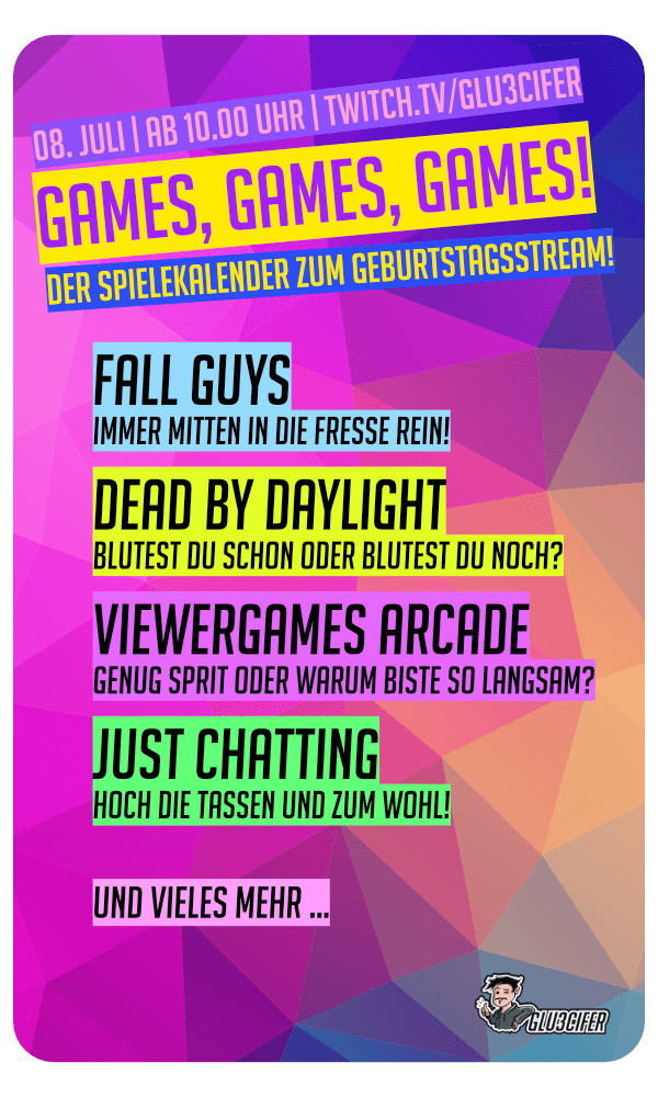 Flyer Geburtstagsstream 08 Juli 22